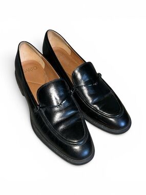 Sarto Franco Sarto Black Leather Horse Bit Loafers Women’s Size 10M Equestrian